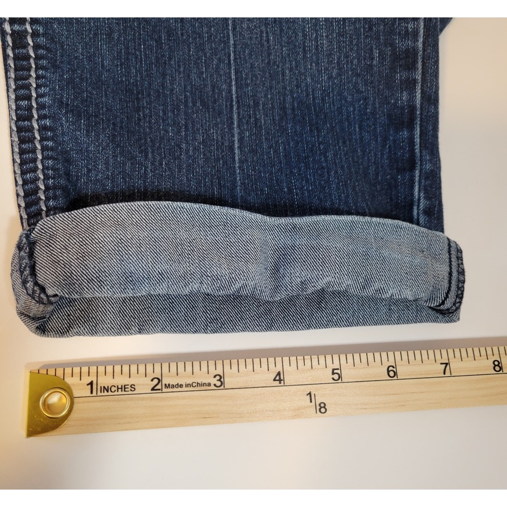 Nine West Womens 31/12 Date Night Fit Blue Capri Jeans Embroidered‎ 0034 - Picture 16 of 16